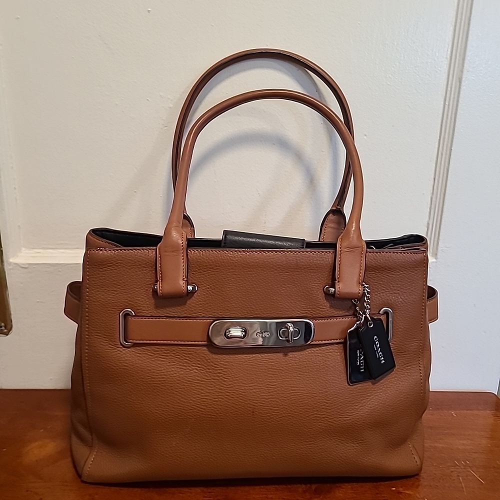 Coach Tan Leather Satchel - Picture 10 of 15